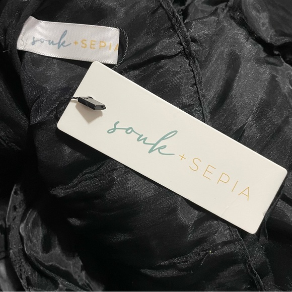 Souk & Sepia Amazing Black Ruffle Top!  NWT - Picture 5 of 5